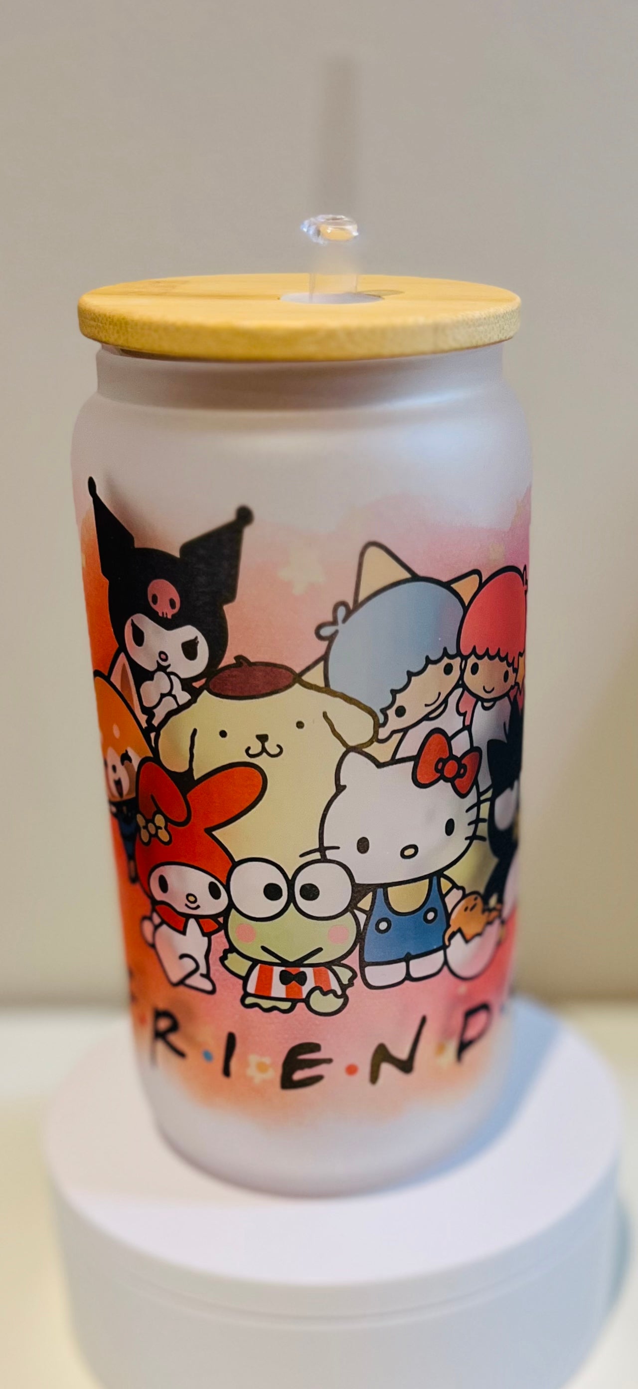 Sanrio friends tumbler (Frosted Glass)