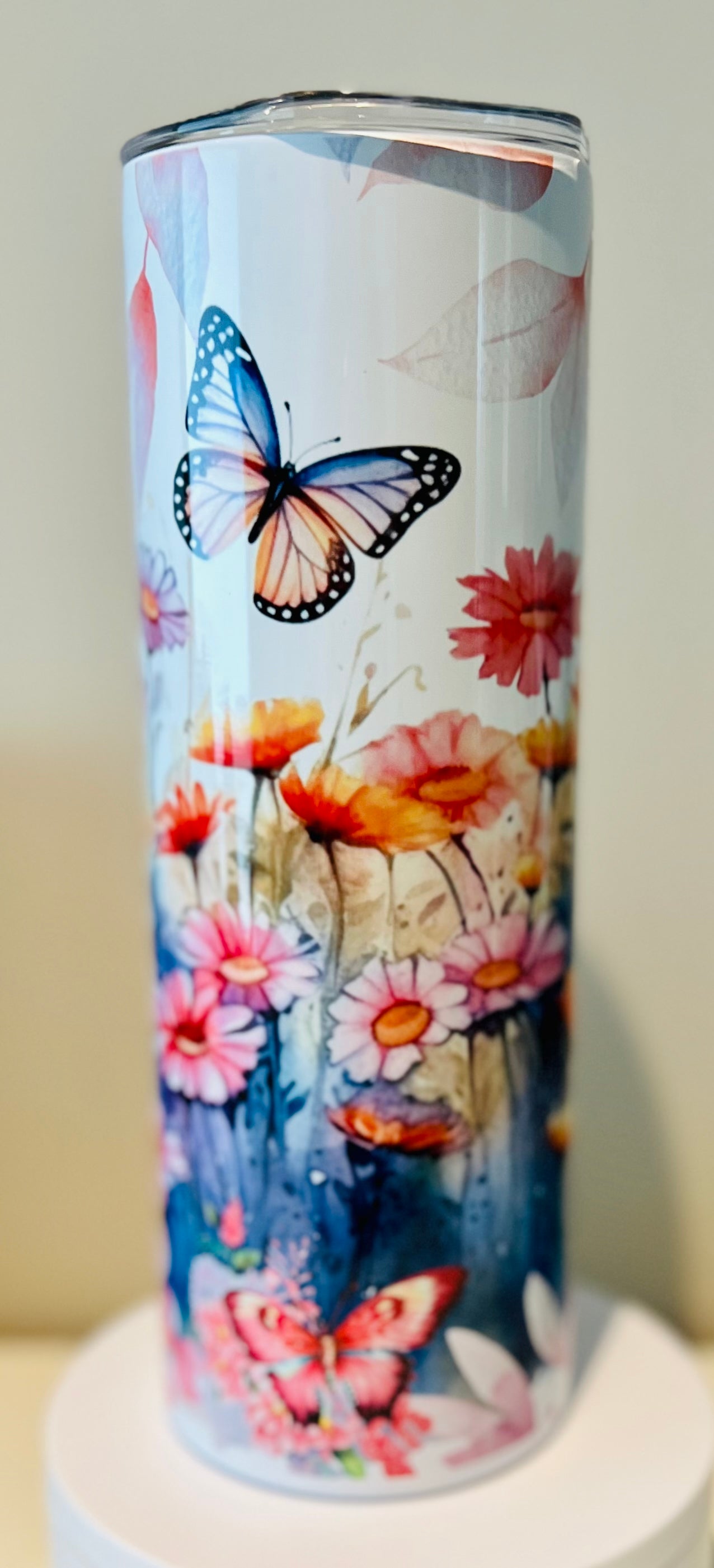 Flowers and Butterfly Stainless Steel
