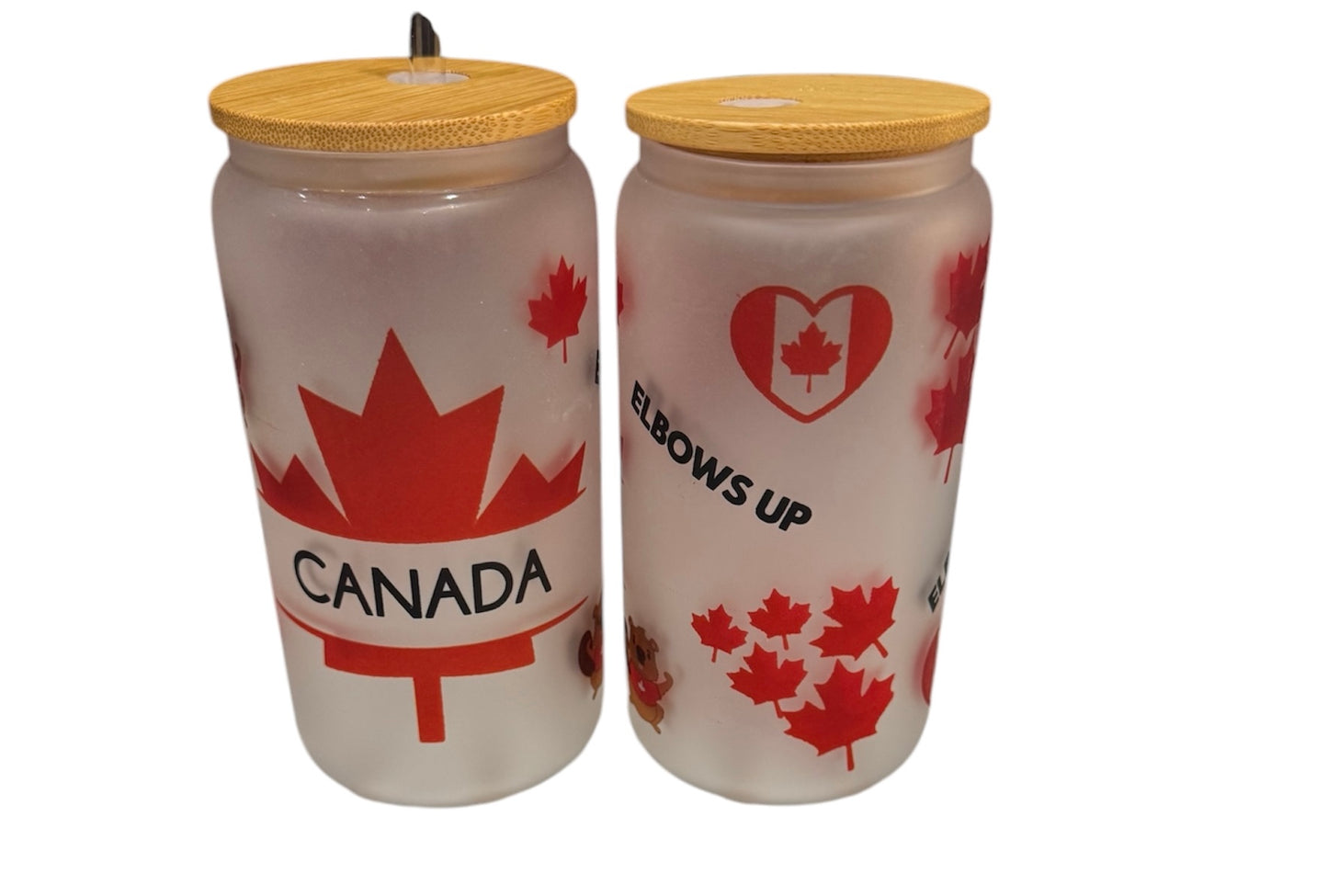 Canada Elbows Up Glass Tumbler